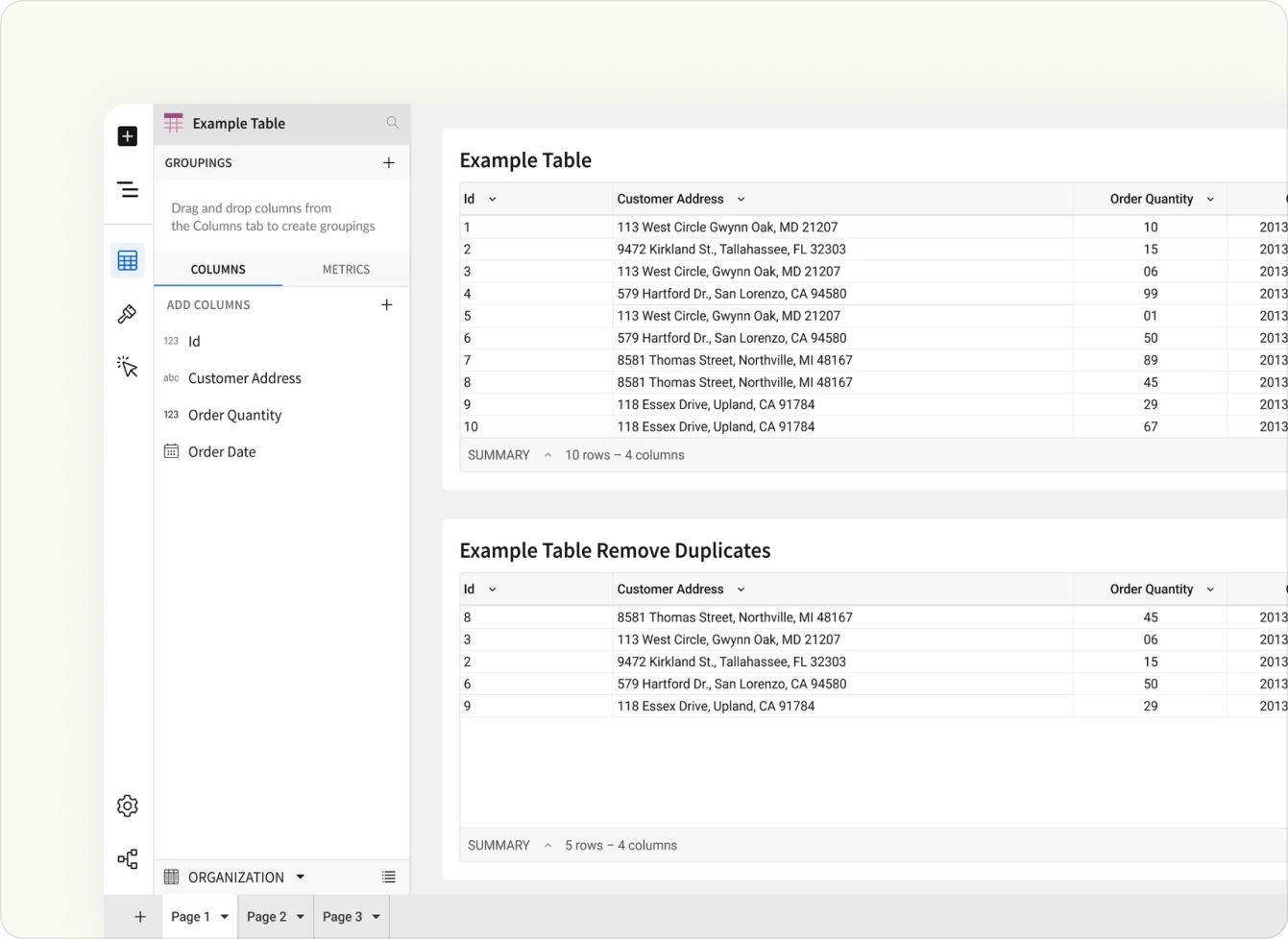 Workbook exploration interface 1